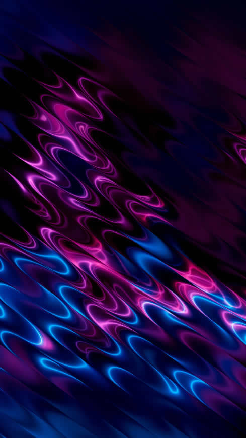 抽象蓝紫色扭曲发光线条背景高清壁纸图片 2160x3840