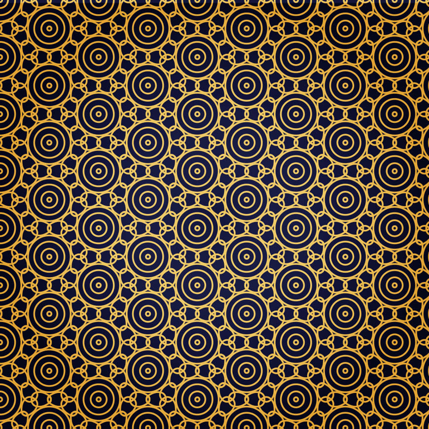 金黄色圆圈图案背景高清壁纸图片 2800x2800