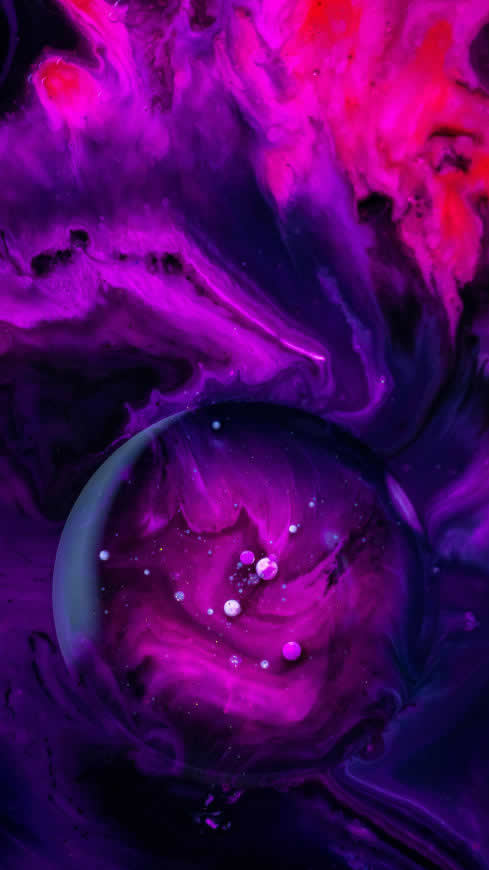 紫色抽象绘画艺术高清壁纸图片 2160x3840