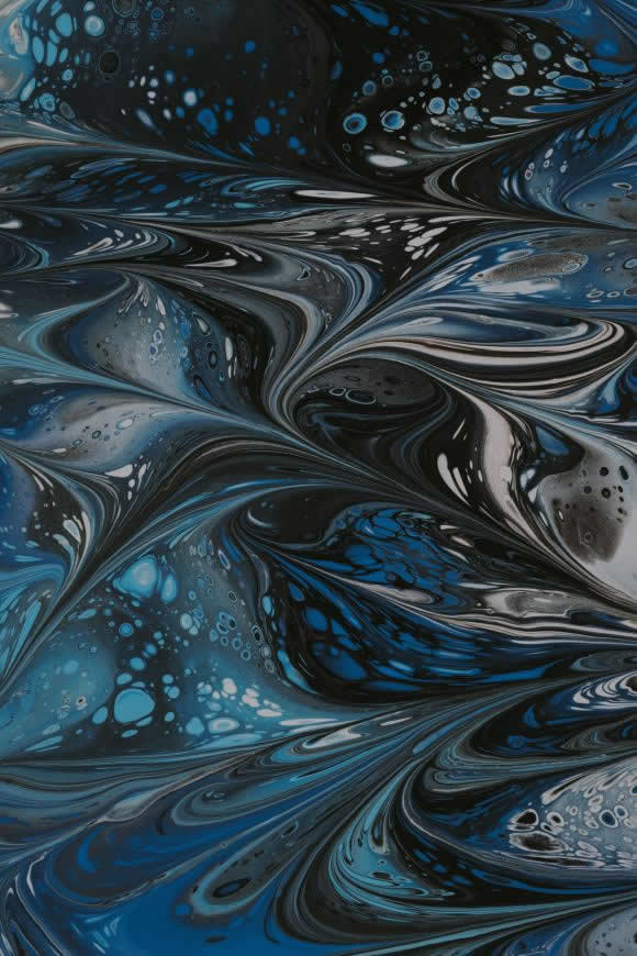 深蓝 液体 颜料 艺术 背景高清壁纸图片 4000x6000