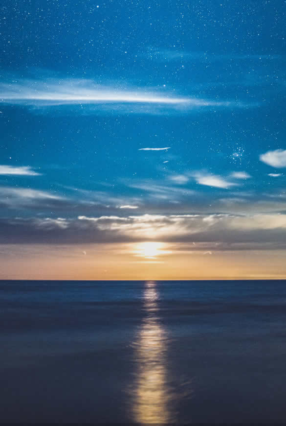 日落 星空 大海高清壁纸图片 2160x3213