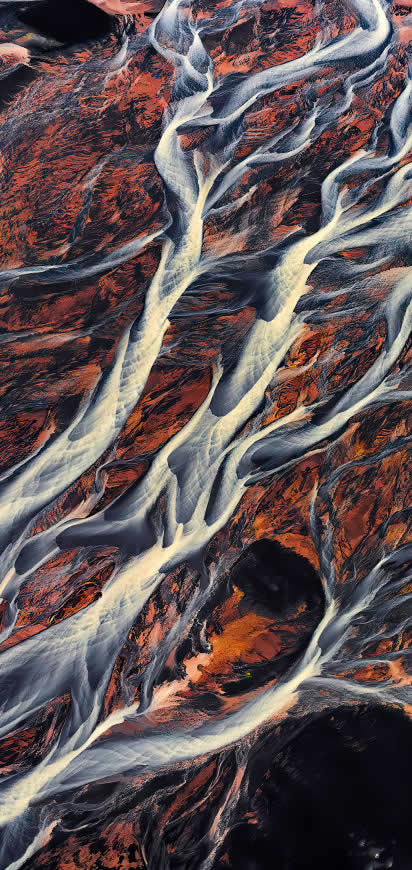 冰岛 冰川 河流高清壁纸图片 1422x3000