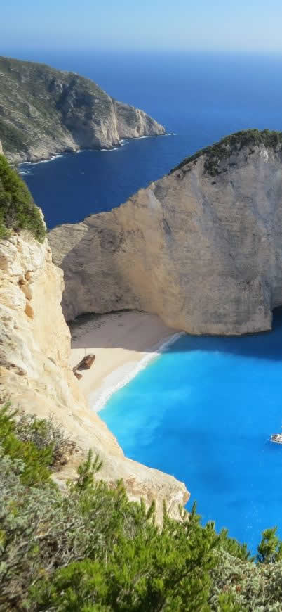 希腊 科孚岛 海滩高清壁纸图片 1284x2778