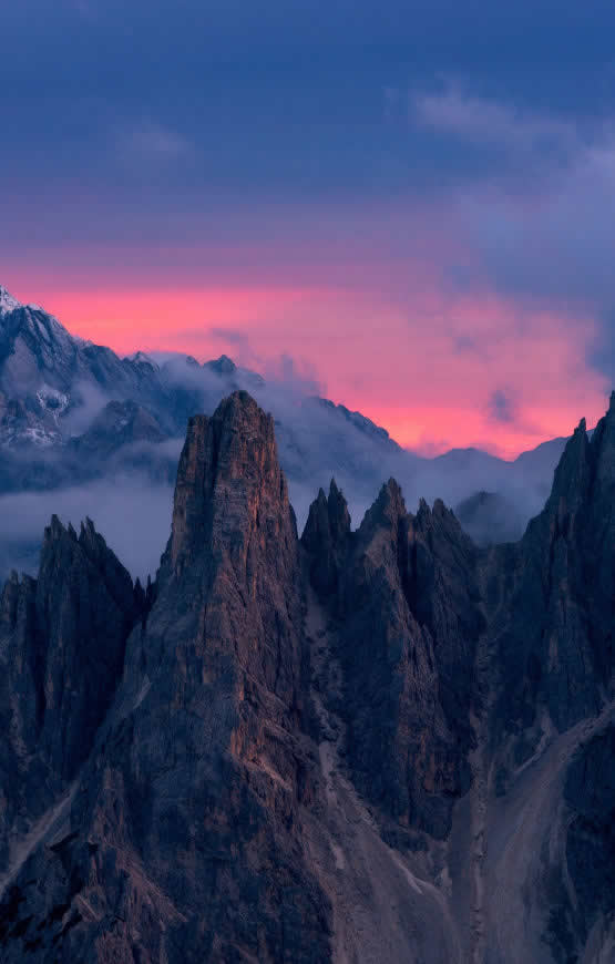 日落 晚霞 高山 峭壁高清壁纸图片 2160x3384