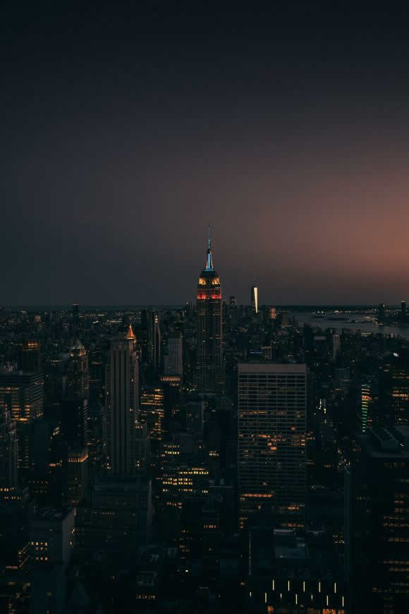 纽约 城市 夜景高清壁纸图片 2952x4428