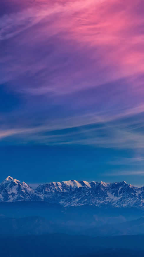 天空 雪山 山高清壁纸图片 2160x3840