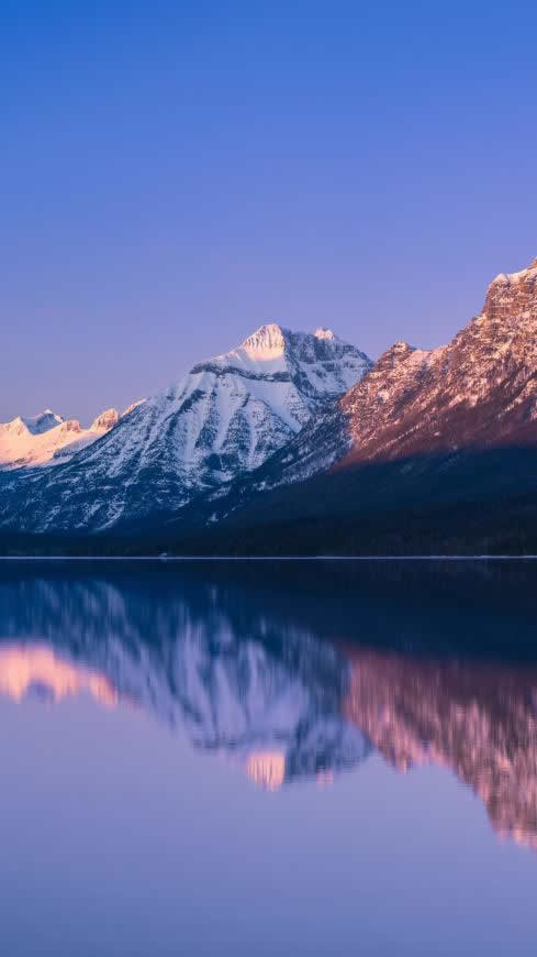 冰川国家公园麦克唐纳湖风景高清壁纸图片 2160x3840
