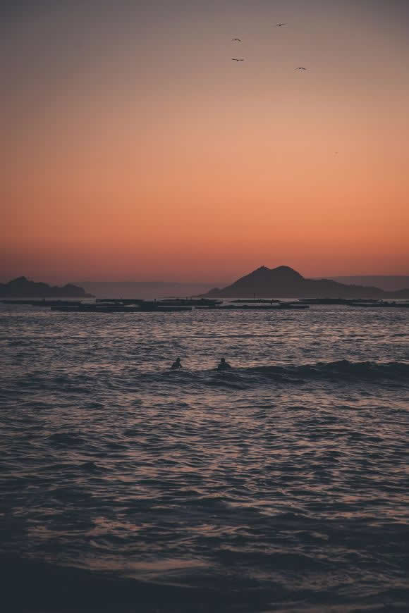 日落中的大海风景高清壁纸图片 3435x5152