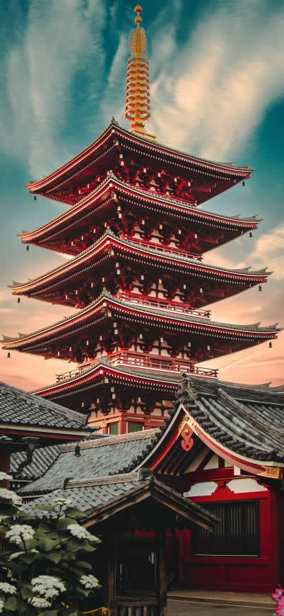 日本浅草寺高清壁纸图片 1125x2436