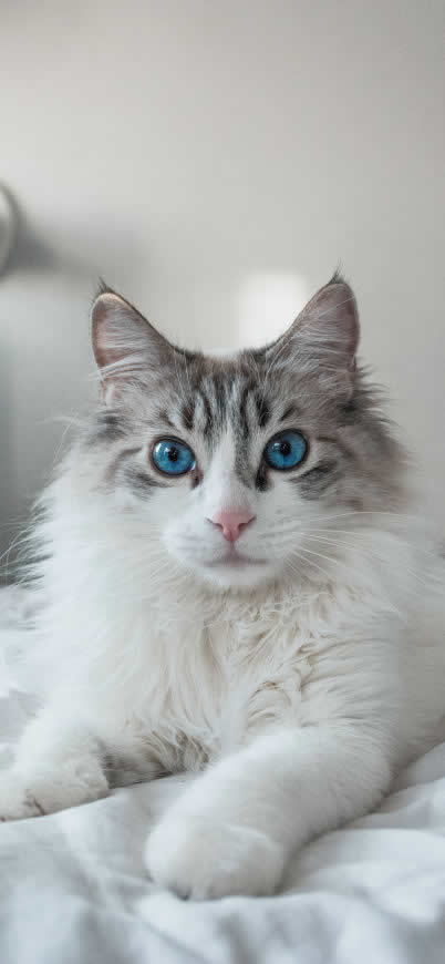 蓝眼睛猫咪高清壁纸图片 1125x2436