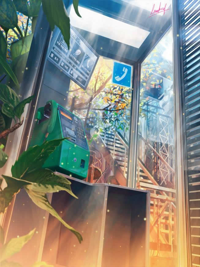 电话亭高清壁纸图片 4200x5600