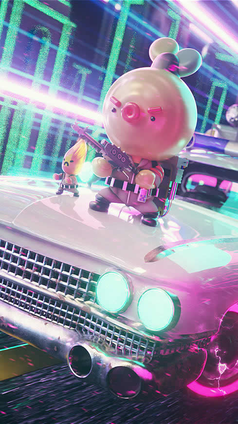 可爱3D卡通人物高清壁纸图片 2160x3840