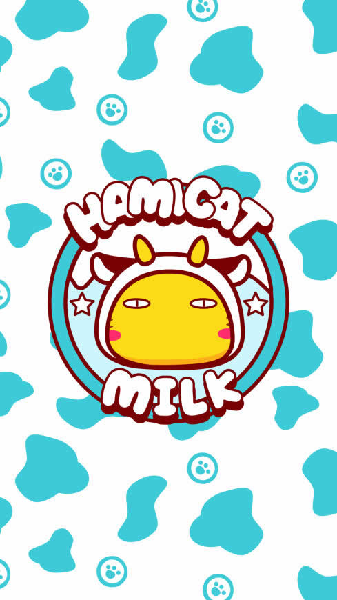 奶牛哈咪猫高清壁纸图片 1080x1920