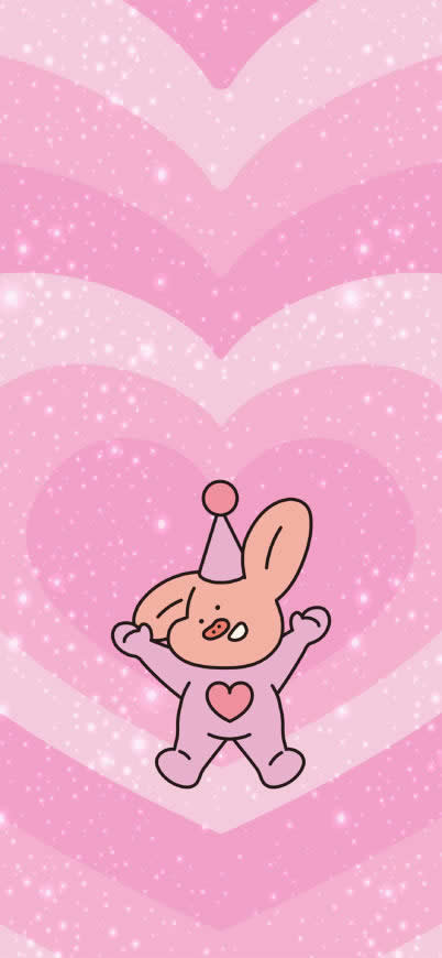 粉色卡通小猪高清壁纸图片 1125x2436