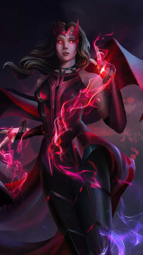 旺达·幻视 绯红女巫高清壁纸图片 2160x3840