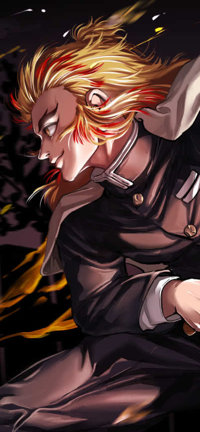 鬼灭之刃 炼狱杏寿郎高清壁纸图片 1170x2532