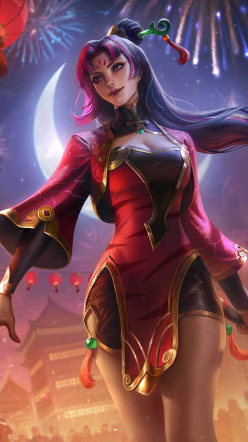 LOL英雄联盟 皎月女神 黛安娜高清壁纸图片 1080x1920
