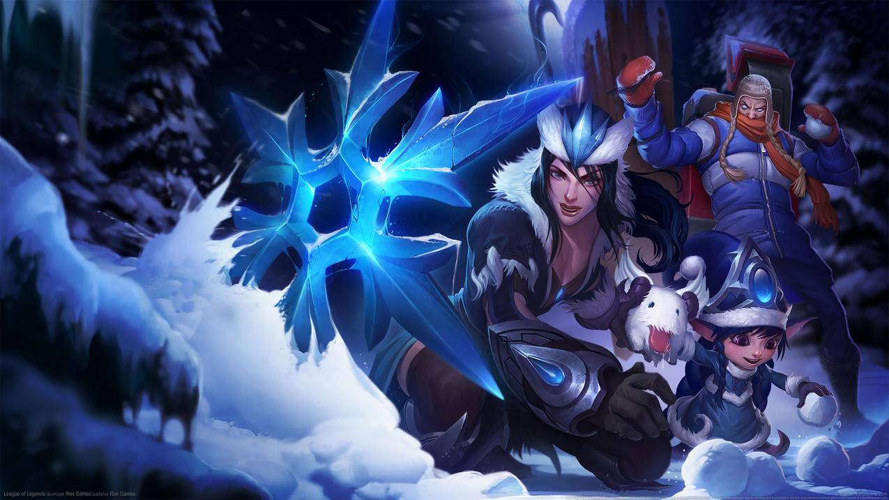lol英雄联盟,希维尔冰雪节皮肤壁纸,4k桌面壁纸