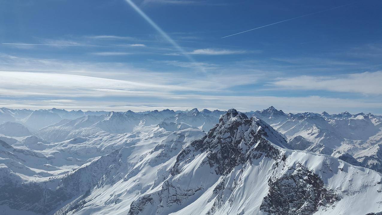 高山,阿尔高4K风景壁纸