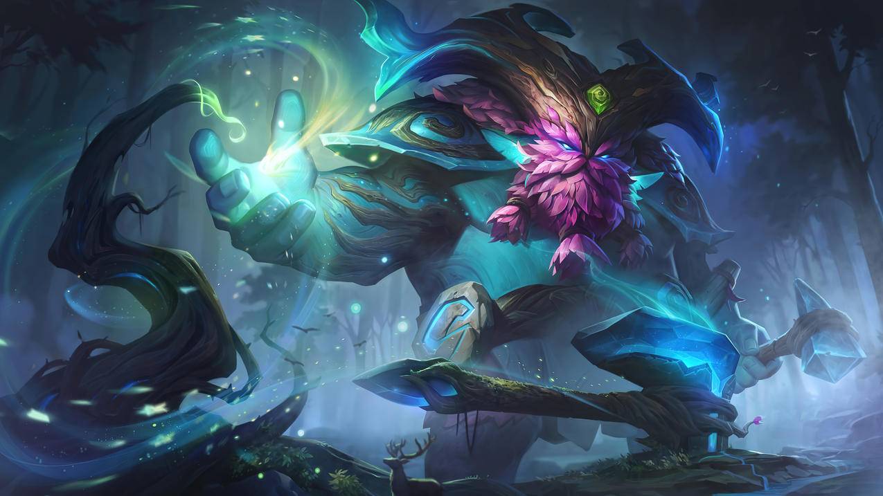 山隐之焰,永恒之森,奥恩《英雄联盟lol》2020,4k高清电脑壁纸