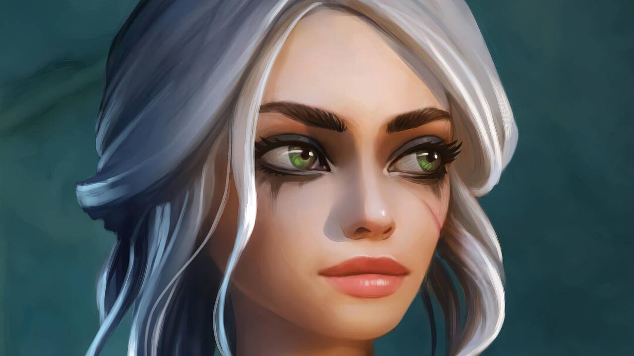 《巫师3狂猎The,Witcher,3,Wild,Hunt》白卷发女孩,4K高清壁纸