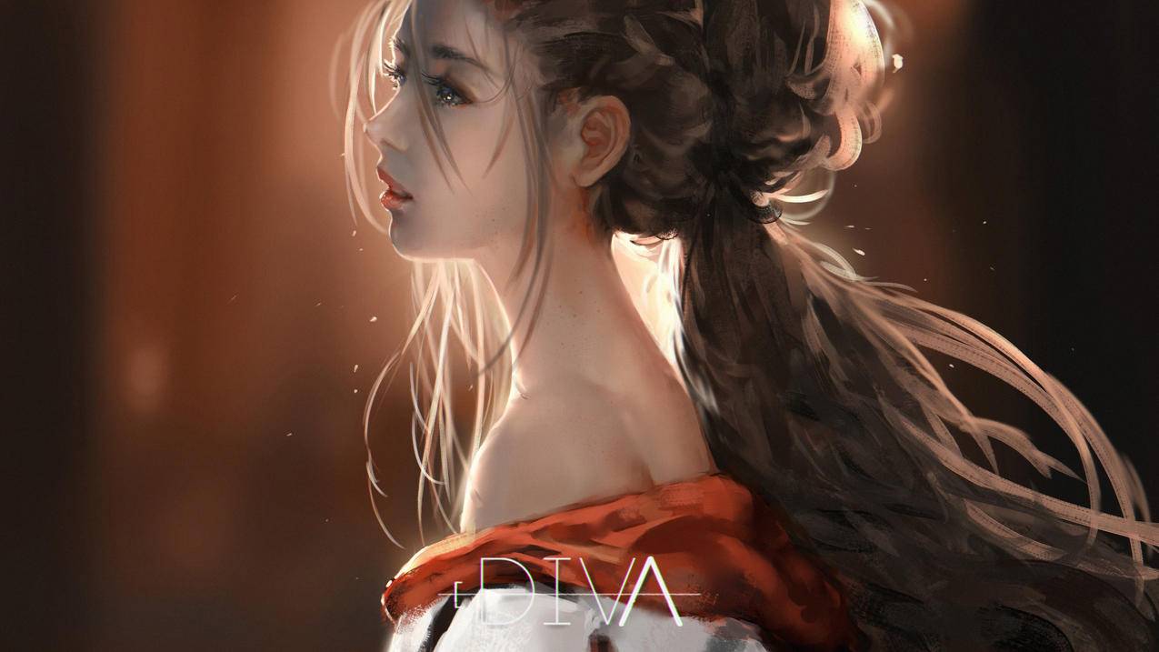 辫子,光,女孩,唯美,4K高清动漫壁纸,4K高清壁纸