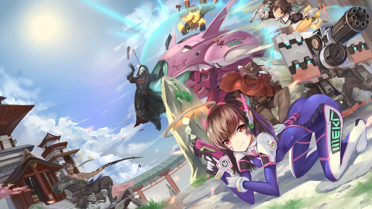 《守望先锋》,D.Va,Genji,Hanzo,McCree,Reaper,Torbj,Tracer,4k高清壁纸