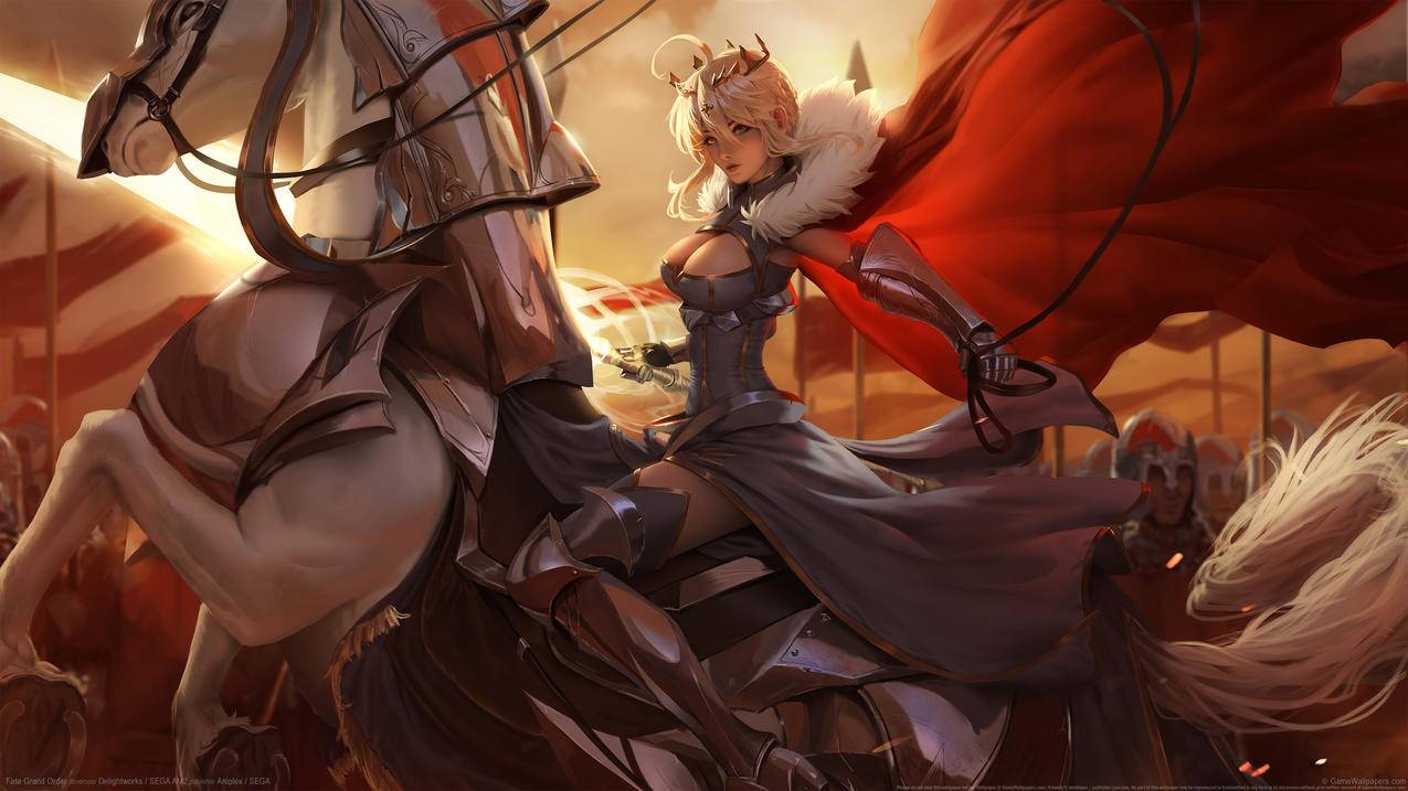 《Fate》战马,披风,皇冠,女王,4K高清游戏壁纸