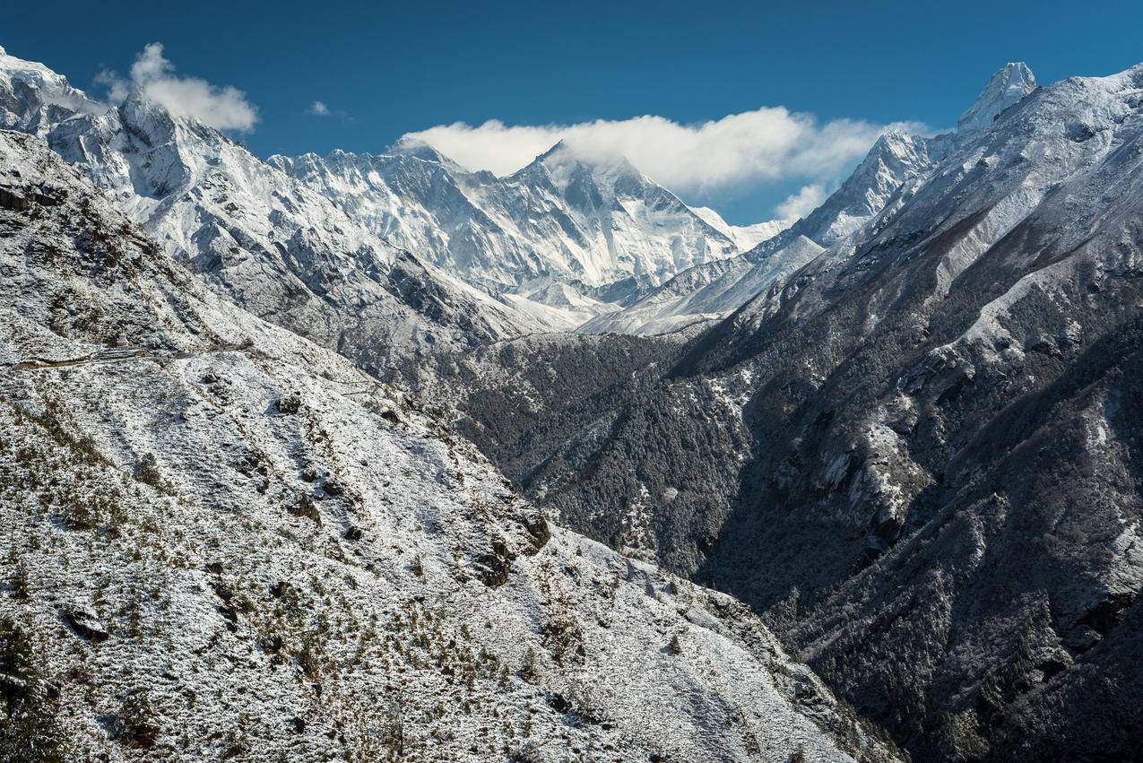 雪山,高原,白色,4k壁纸