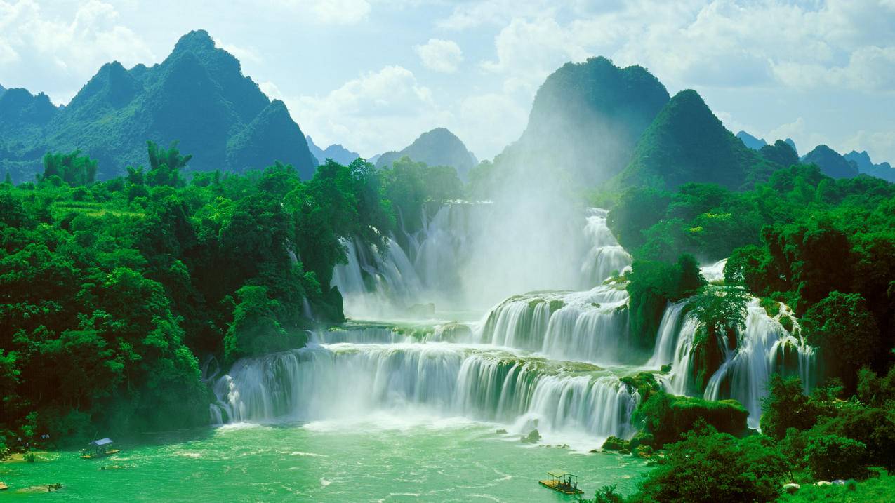 德天瀑布风景3840x2160,4K壁纸