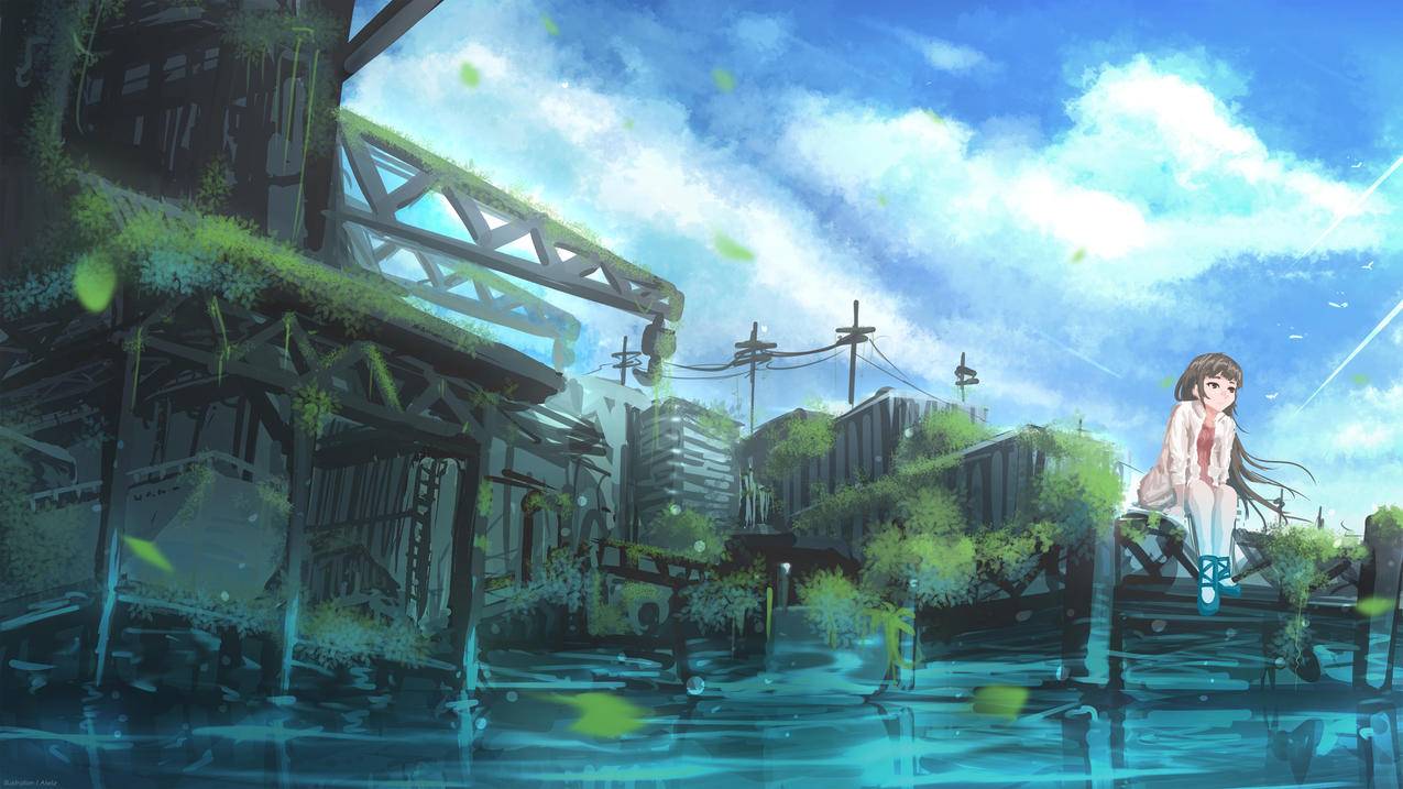 一个女孩,Implied,by,Ateliz,4k风景高清壁纸