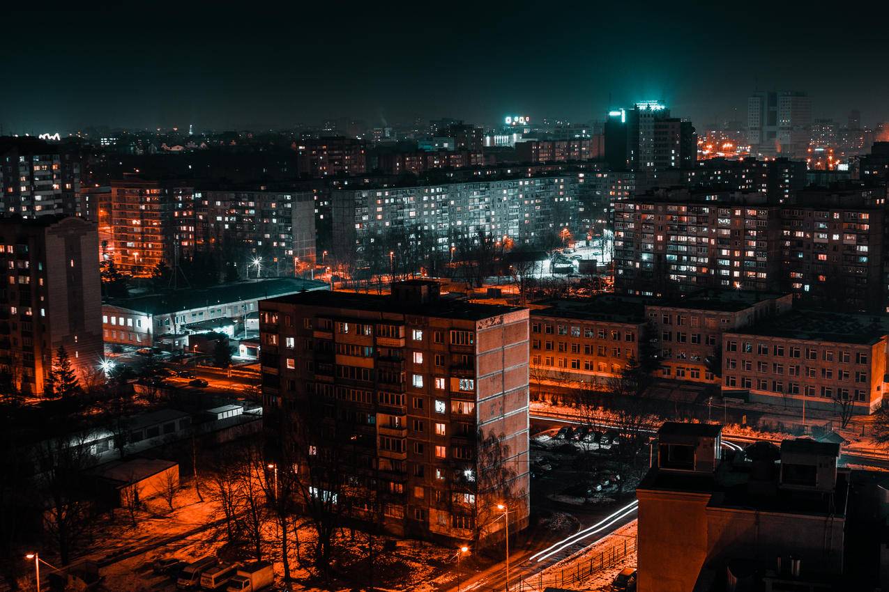 鸟瞰39城市夜景