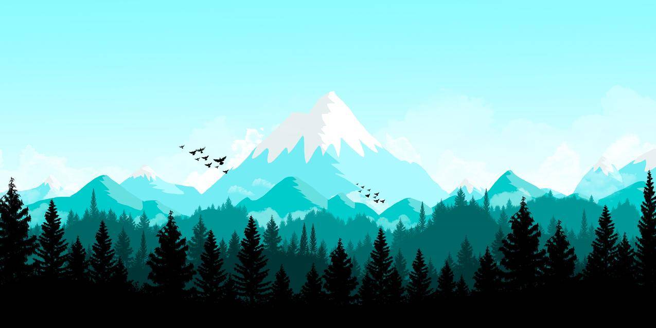 山地树林风景,6K高清壁纸