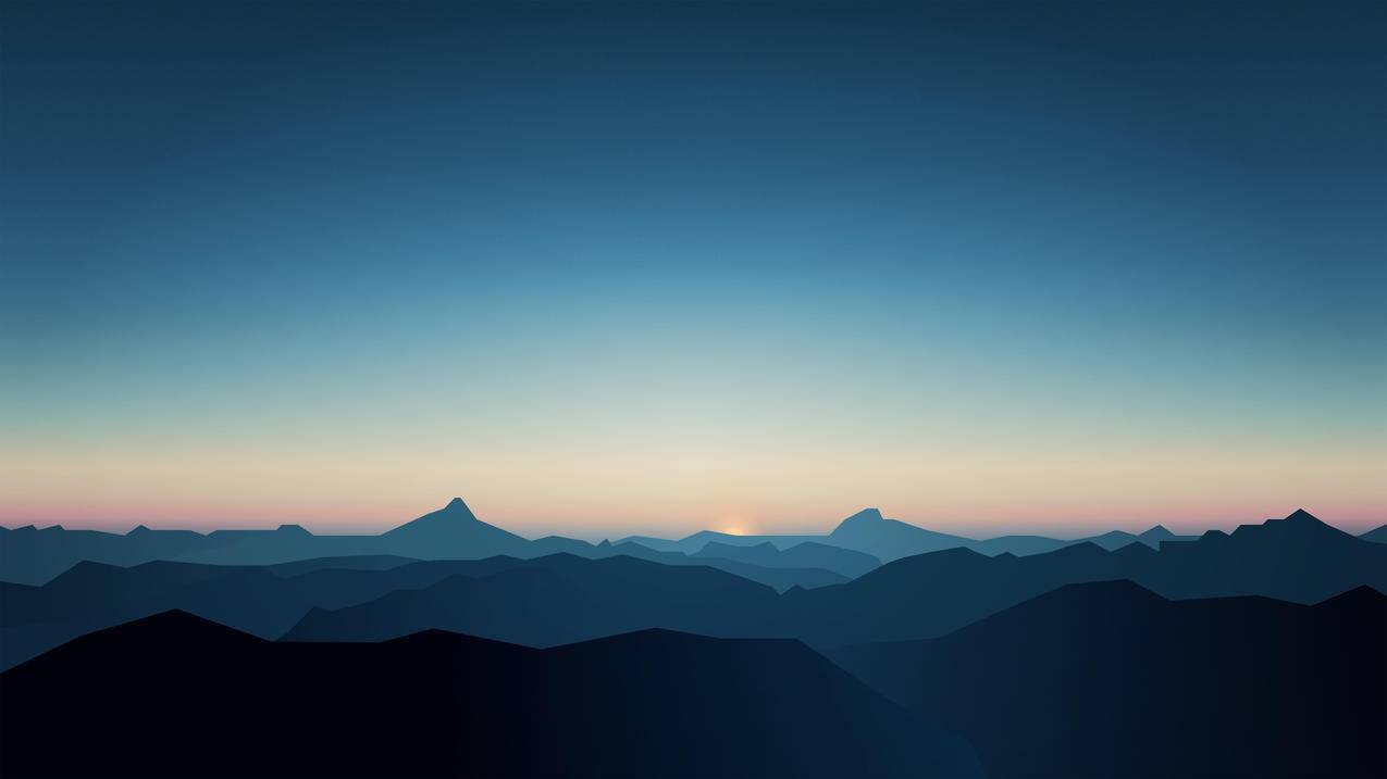 天空和山,4K高清风景壁纸