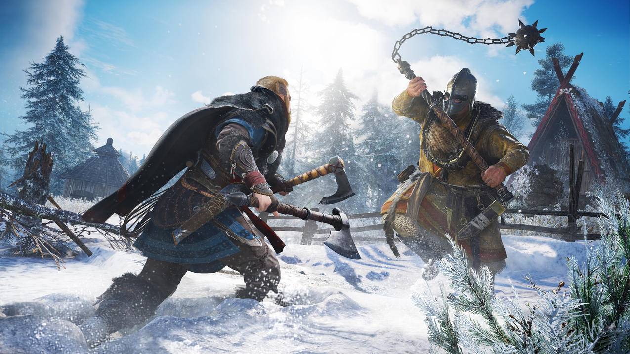 维京勇士激战《刺客信条：英灵殿（Assassin,Creed,Valhalla）》2020,4K游戏高清壁纸