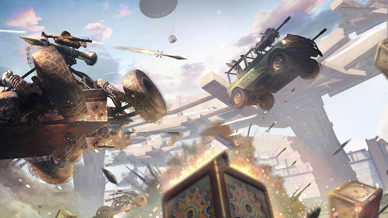 《绝地求生pubg》导弹,攻击,车,4K高清壁纸