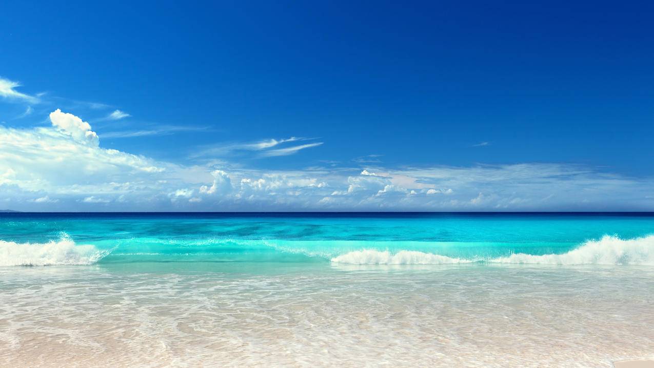 阳光,大海,海景,蓝色大海4K风景壁纸