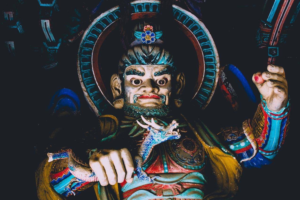 四大天王,佛像,雕像,5K壁纸