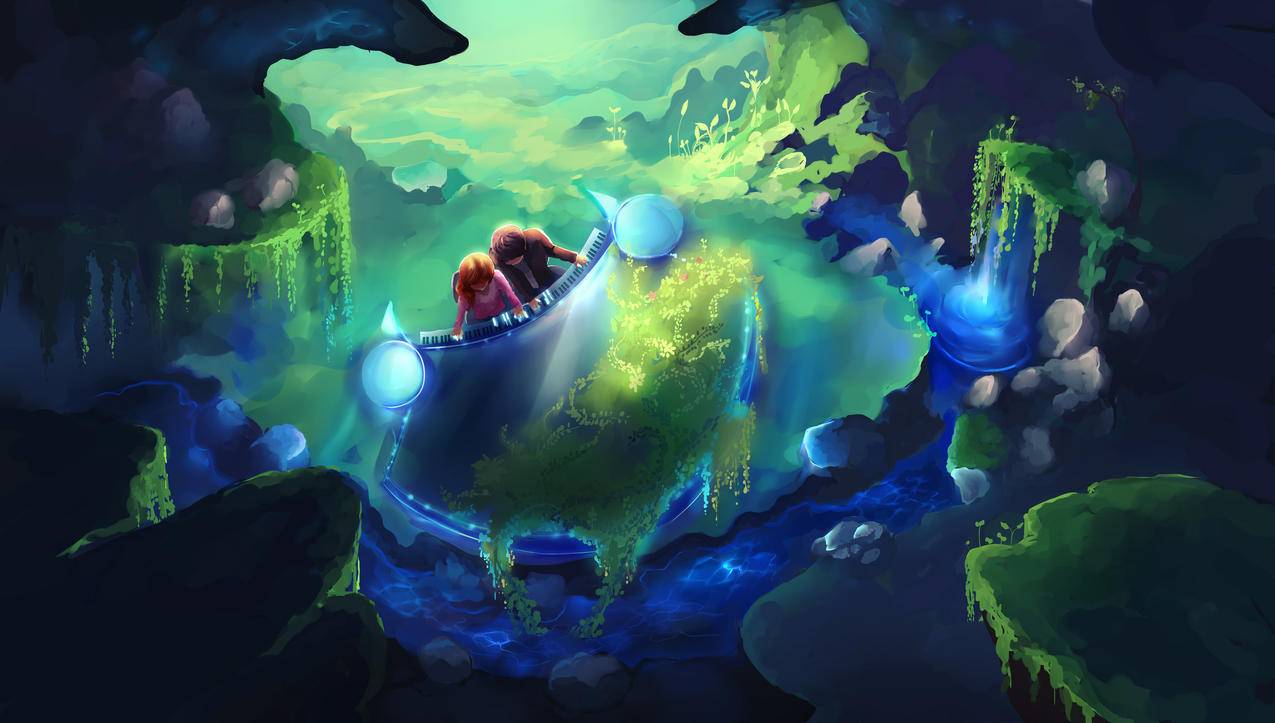 隐藏钢琴,by,Chibionpu,4K高清风景壁纸