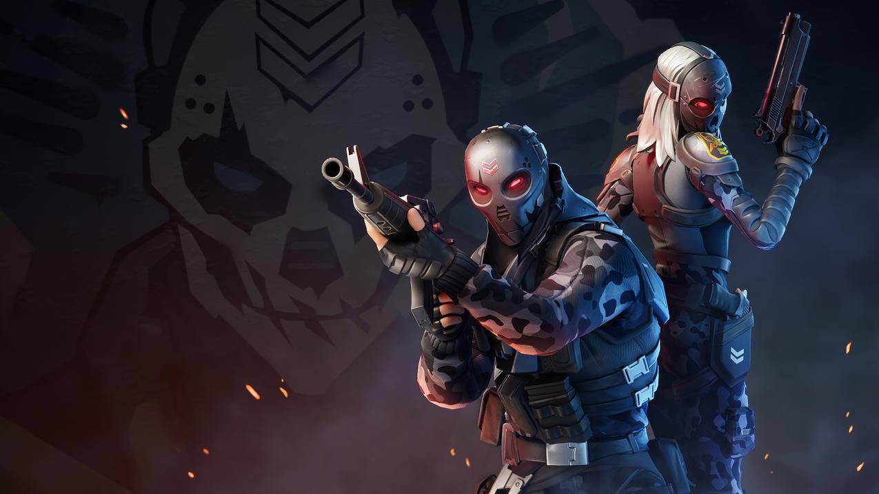 《堡垒之夜,search,And,Destroy,Fortnite,2》白发女孩,男孩,枪,4K高清壁纸