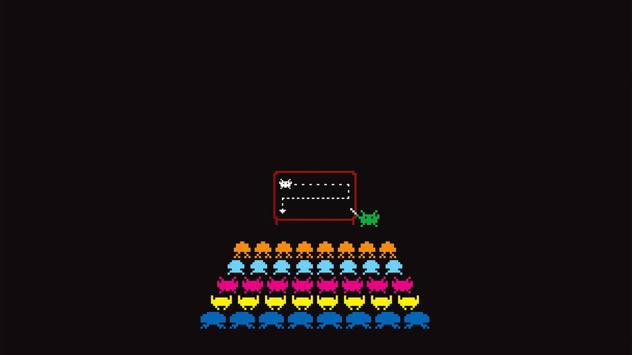 《太空侵略者space,invaders》等待标志,4K高清壁纸
