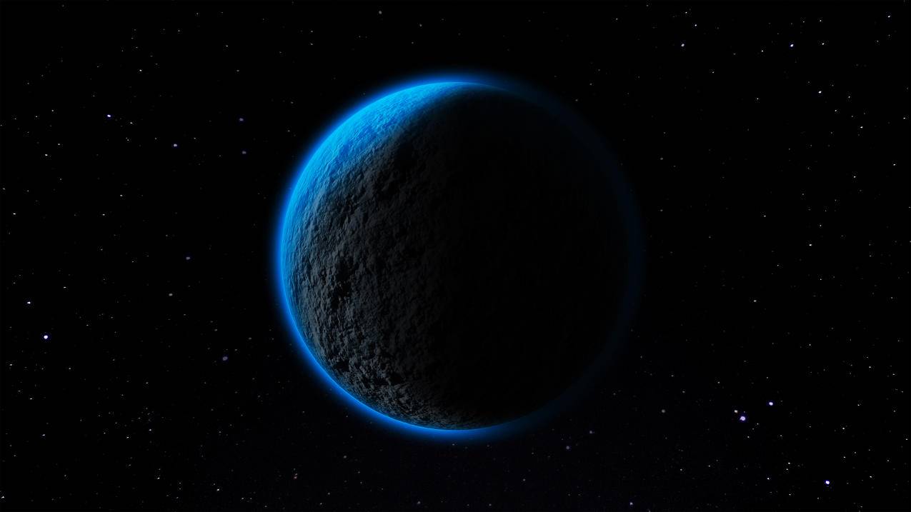 星球,蓝色的光,4k风景高清壁纸