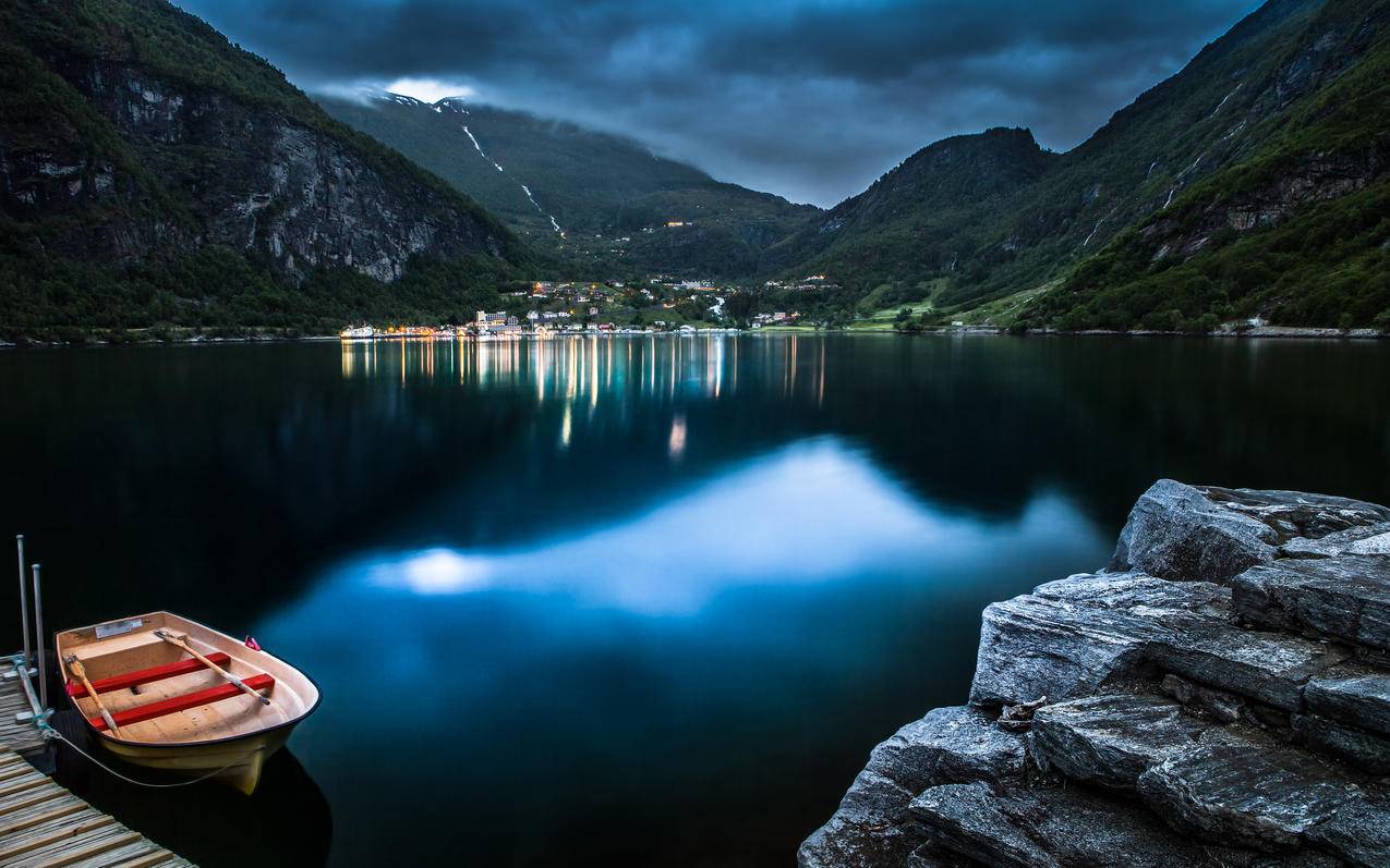 湖,山水风景4K壁纸
