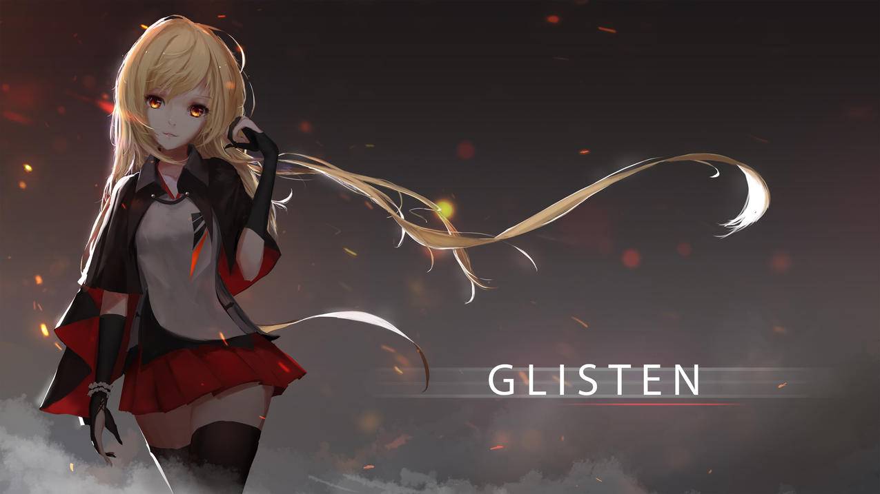 glisten,动漫少女,4k高清壁纸