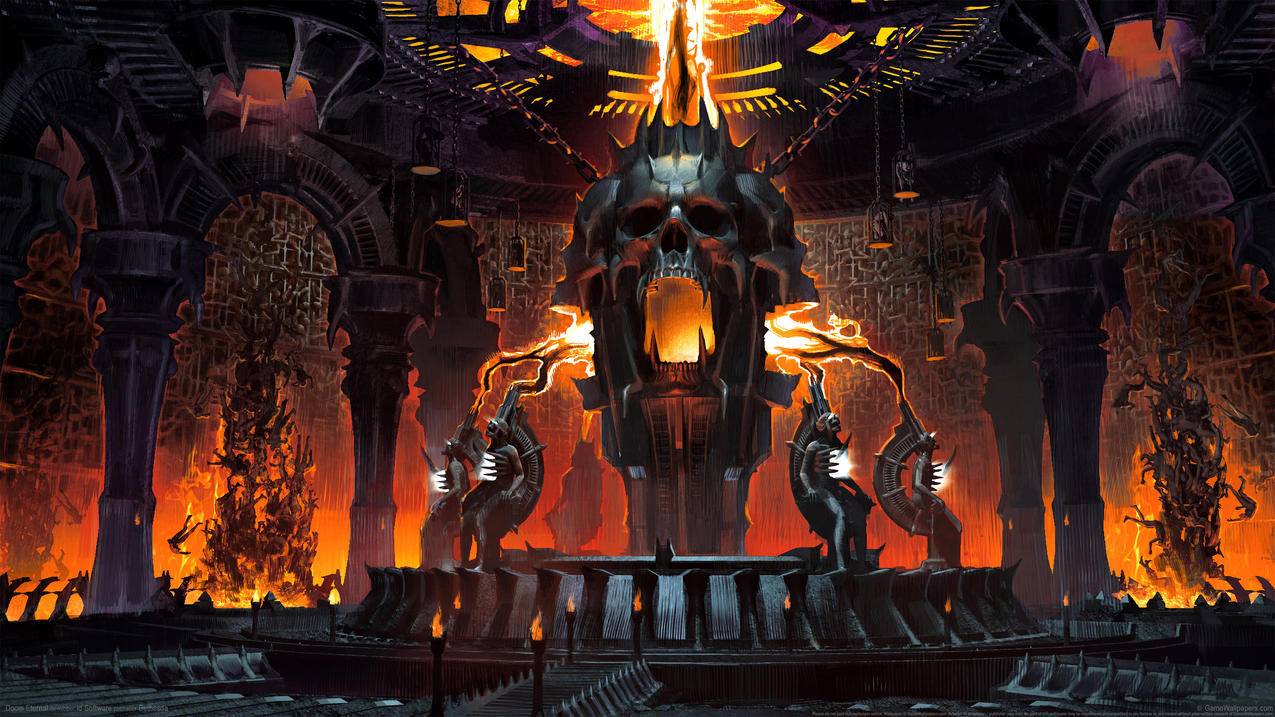 《毁灭战士,永恒-DOOM,Eternal》,橙,4K高清壁纸