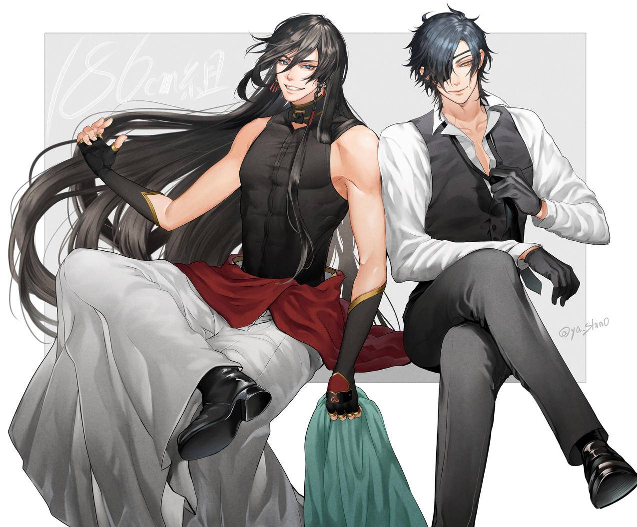《刀剑乱舞Pocket(Touken,Ranbu,Pocket)》古装长发,西装,帅气男生,4K高清动漫壁纸