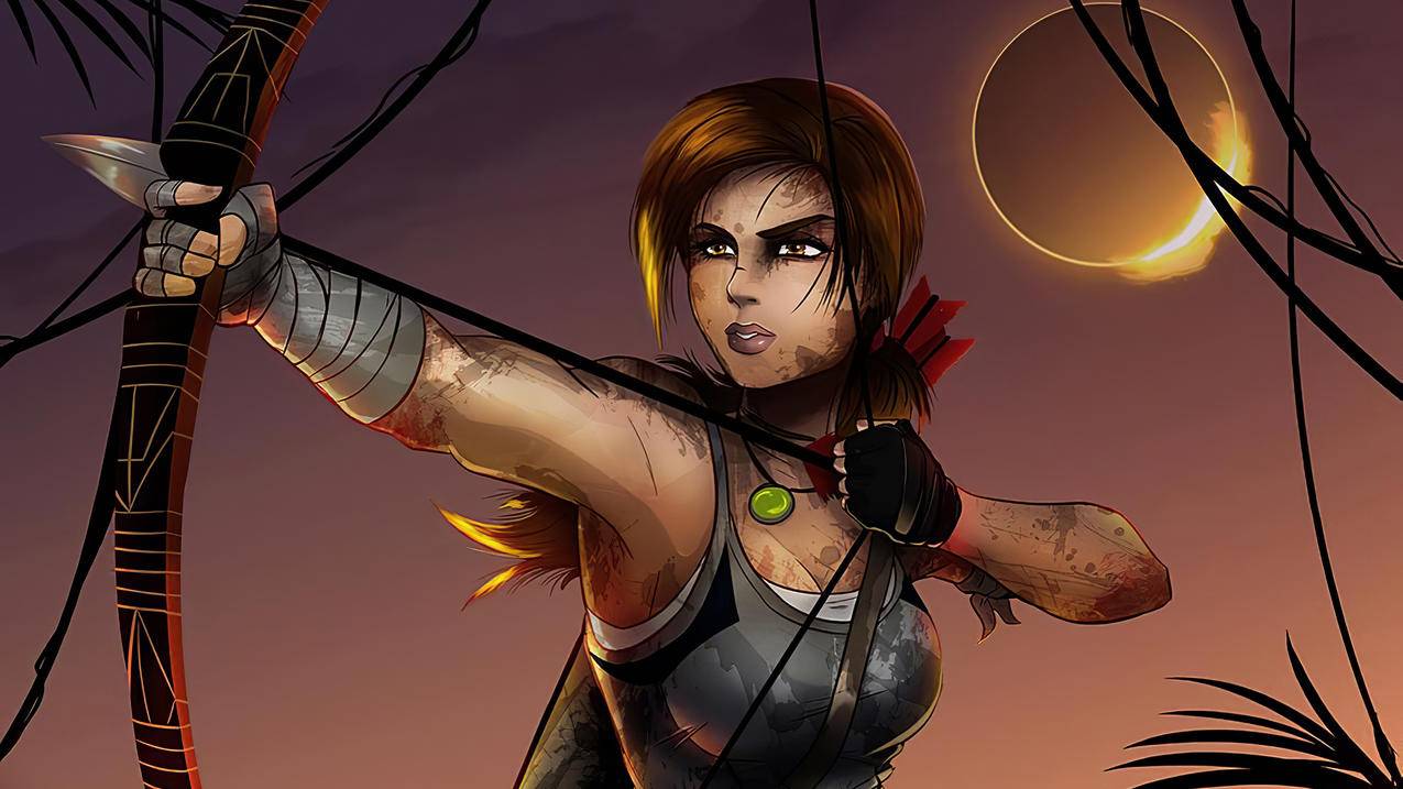 《古墓丽影暗影Shadow,Of,TheTomb,Raider》月亮,弓箭,草,K高清壁纸