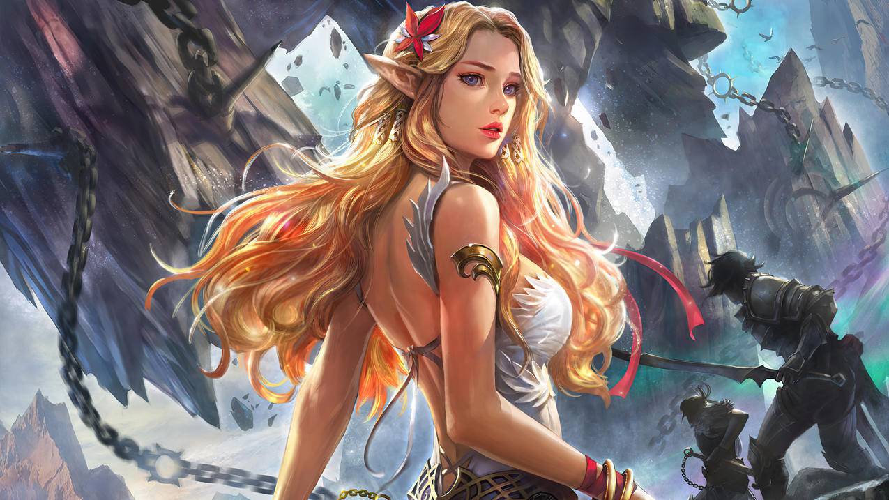 金发,美女人物,原画4k游戏壁纸3840x2160