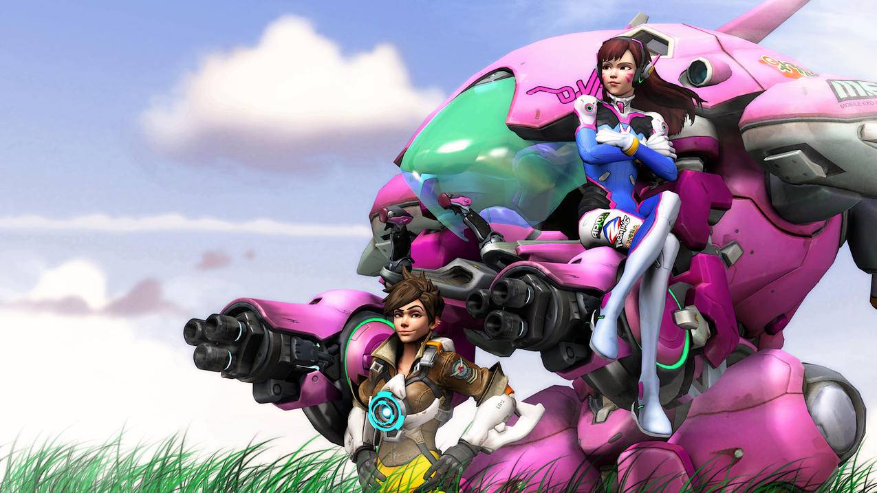 《守望先锋》D.VA,猎空,4K高清壁纸