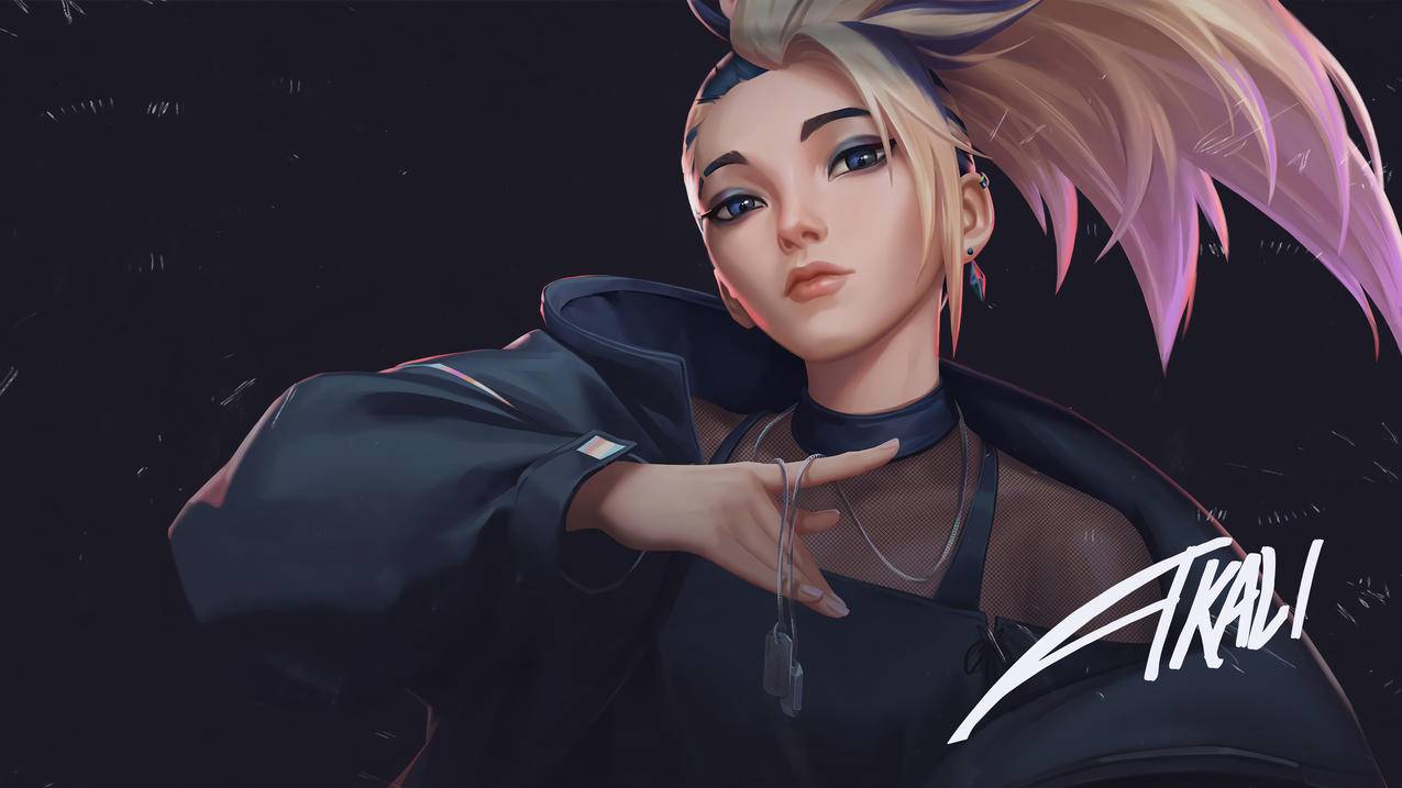 《LOL英雄联盟》离群之刺,The,Baddest,阿卡丽,4k高清壁纸